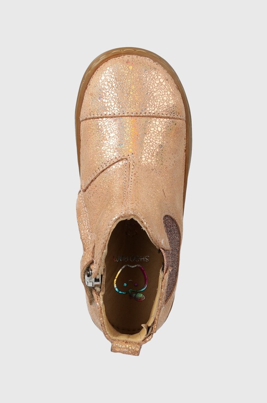 Shoo Pom ghete din piele pentru copii bej P4ACBB0403.26.27