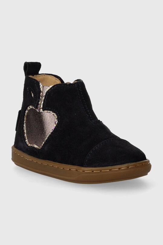 Shoo Pom cizme din piele intoarsa pentru copii P4ATDY0403 bleumarin AW23