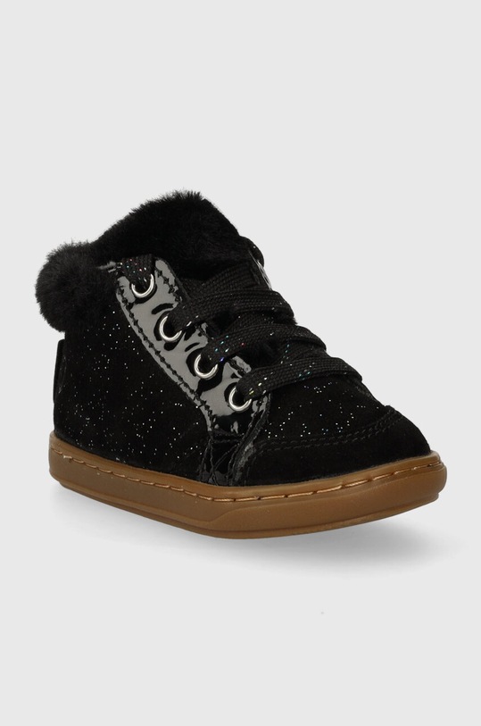 Shoo Pom botki skórzane dziecięce P4BIDQ0403 czarny AW23