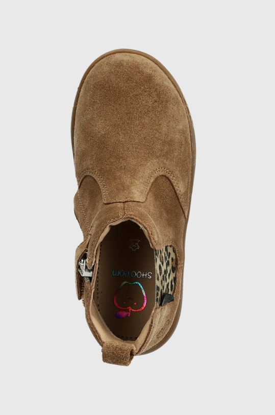 Shoo Pom cizme chelsea din piele intoarsa maro P4KCDW0406.25.27