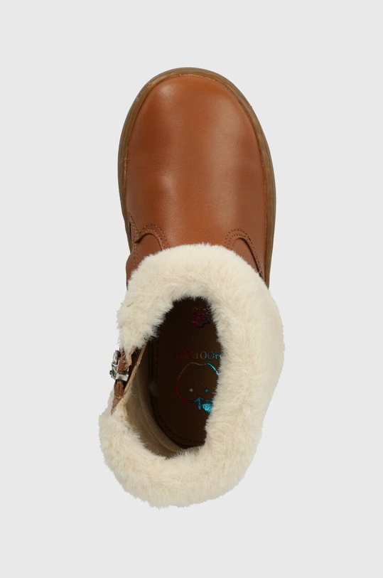 Shoo Pom buty zimowe skórzane dziecięce brązowy P4KIEO0401.25.27