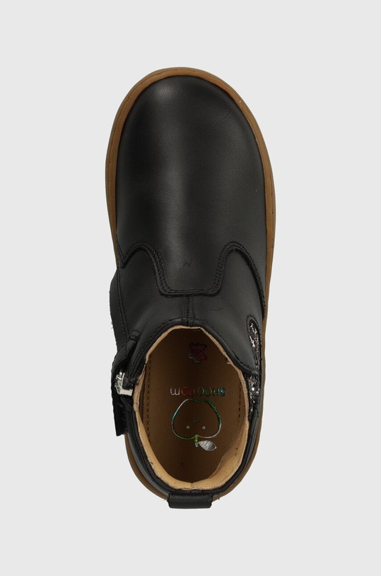 Shoo Pom ghete din piele pentru copii negru P4KMCL04R1.28.32