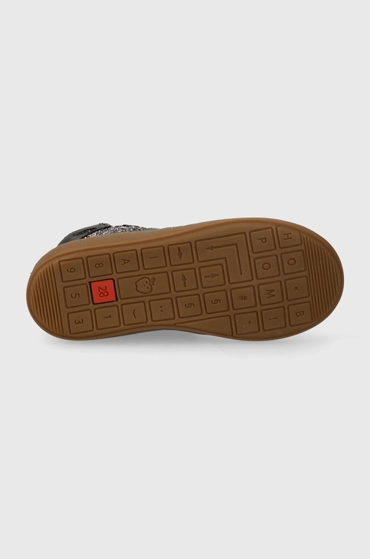 Shoo Pom ghete din piele pentru copii P4KMCL04R1.28.32 negru