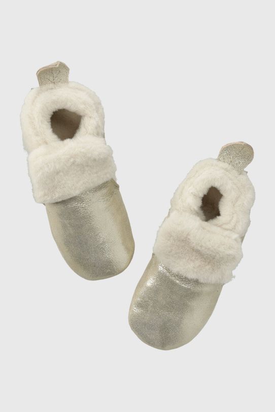 Shoo Pom papuci din piele intoarsa pentru copii bej P4NCEY0401.24.26