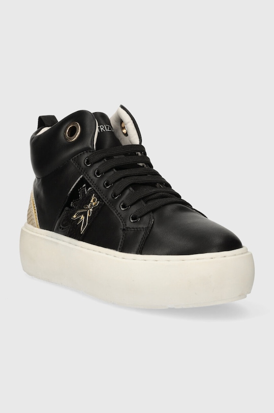 Δερμάτινα αθλητικά παπούτσια Patrizia Pepe Girl PPJ761 μαύρο AW23