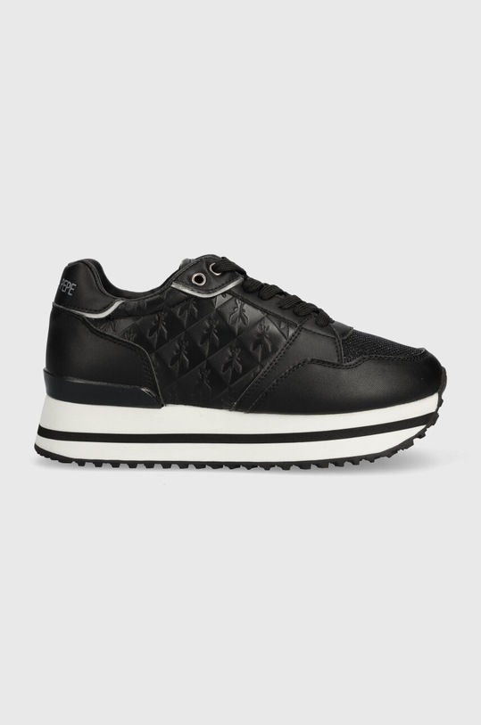 Patrizia Pepe sneakersy dziecięce imitacja skóry licowej czarny PPJ766.35.41