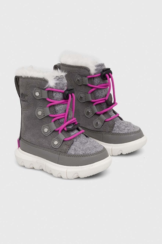Παιδικές μπότες χιονιού Sorel CHILDRENS SOREL EXPLORER™ LACE WP 202063 γκρί AW23