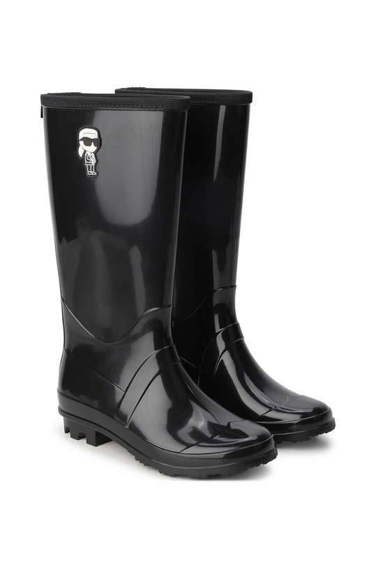 Dječje gumene čizme Karl Lagerfeld Z19121.27.35 crna AW23
