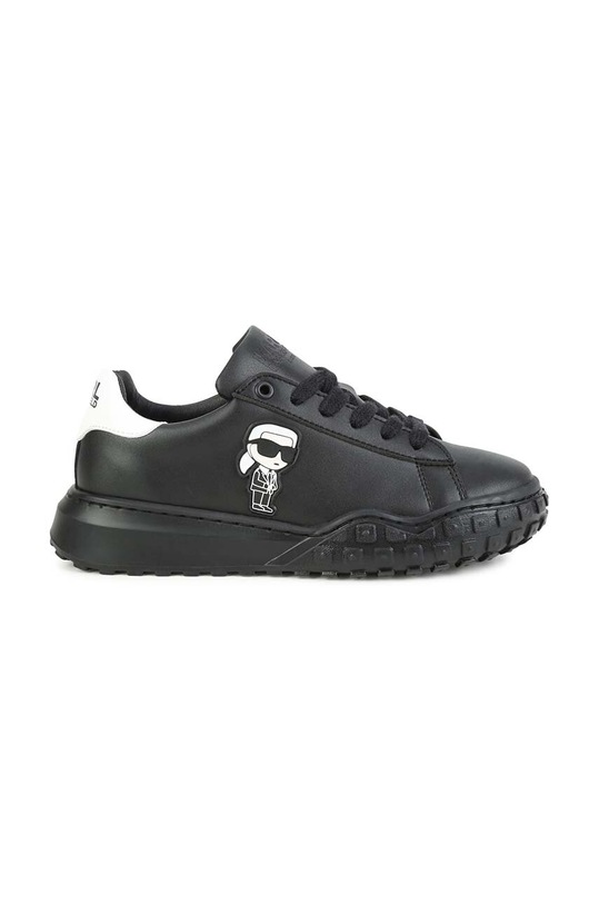Karl Lagerfeld sneakersy skórzane dziecięce Z29073.36.39 czarny AW23