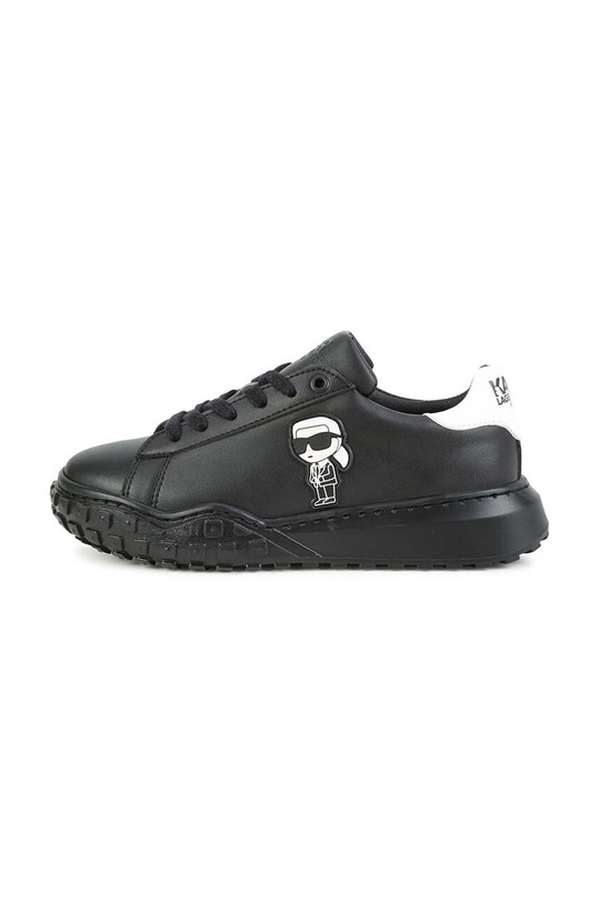 Karl Lagerfeld sneakersy skórzane dziecięce Z29073.36.39 czarny
