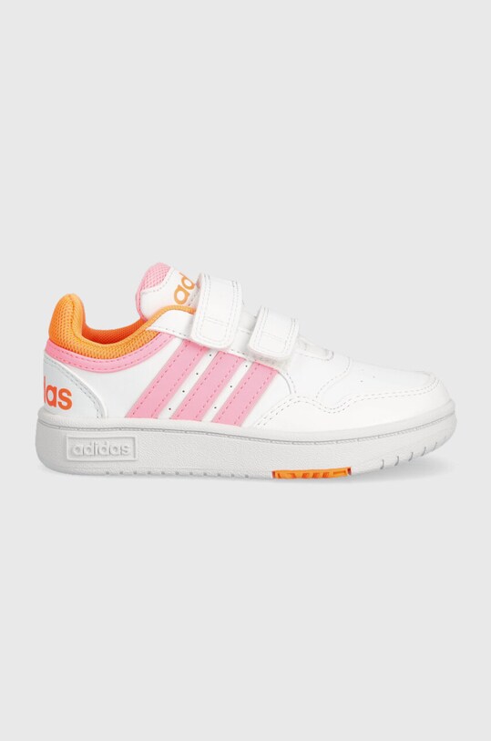 Otroške superge adidas Originals HOOPS 3.0 CF C Imitacija zrnatega usnja bela H03862