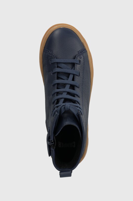 Camper buty zimowe skórzane dziecięce Brutus Kids granatowy K900179.28.38