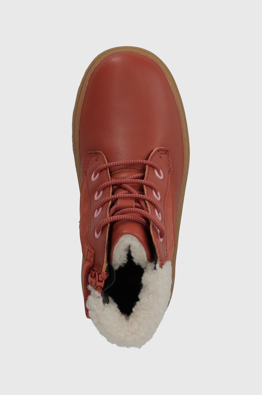 Camper buty zimowe skórzane dziecięce Kiddo Kids pomarańczowy K900280.28.38