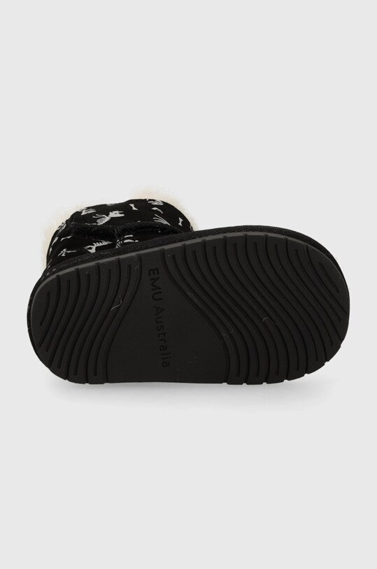Emu Australia pantofi din piele intoarsa pentru bebe Toddle Reflective Dino B12966.Toddle.Reflectiv negru