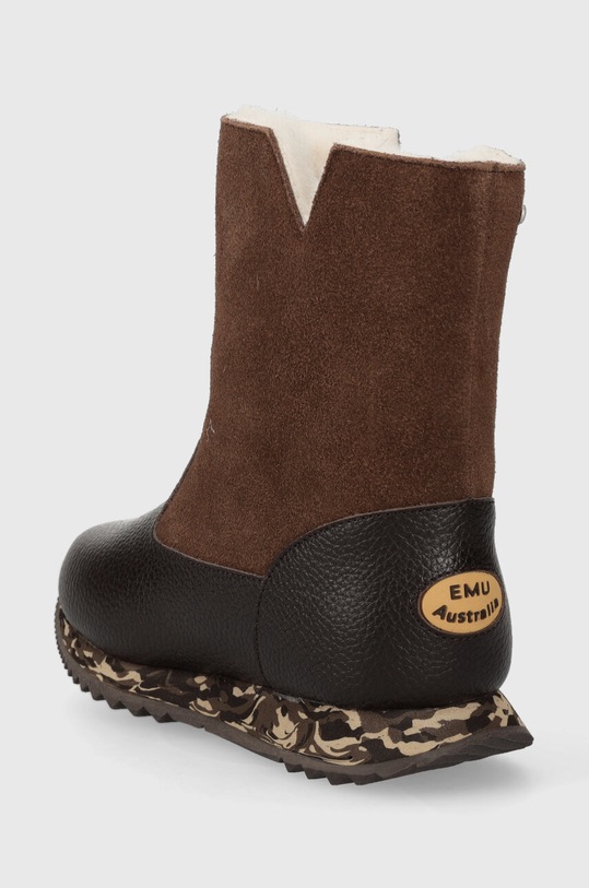 Хлопчик Дитячі шкіряні зимові черевики Emu Australia K12941 Baker K12941.Baker коричневий