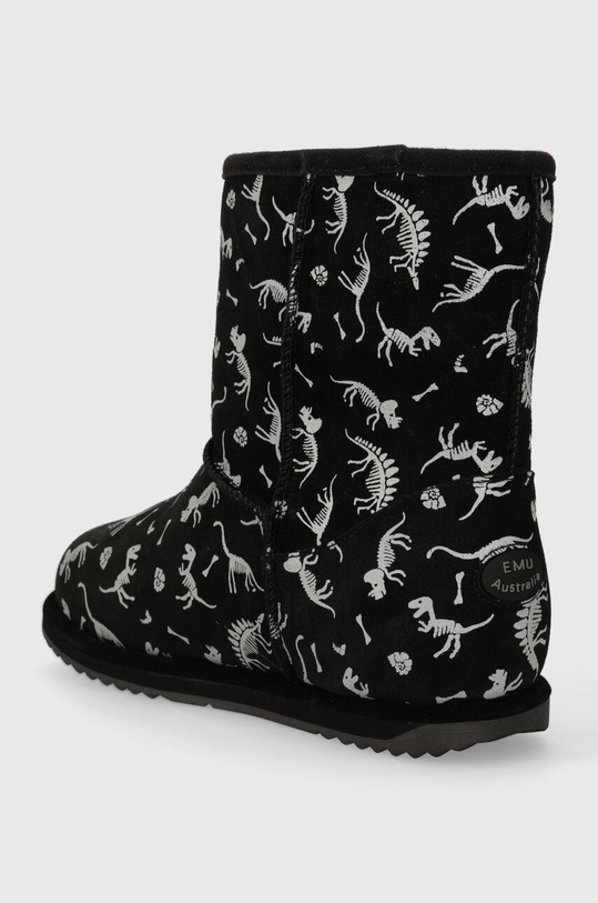Хлопчик Дитячі шкіряні зимові черевики Emu Australia K12948 Reflective Dino Brumby K12948.Reflective.Dino. чорний