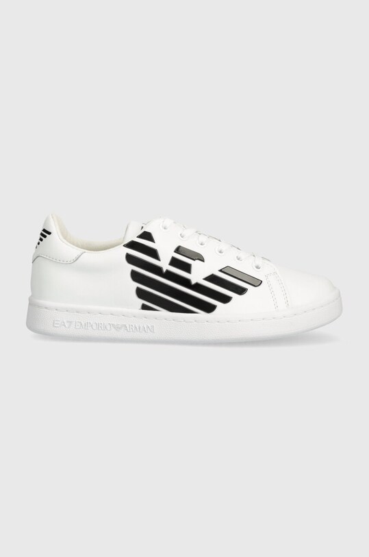 EA7 Emporio Armani teniși din piele copii sintetic alb XSX101.XOT46