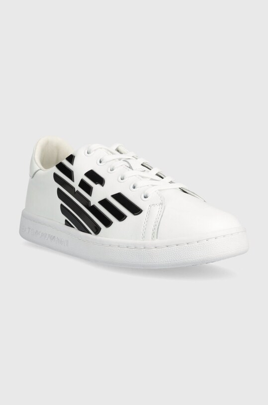 EA7 Emporio Armani teniși din piele copii XSX101.XOT46 alb SS24