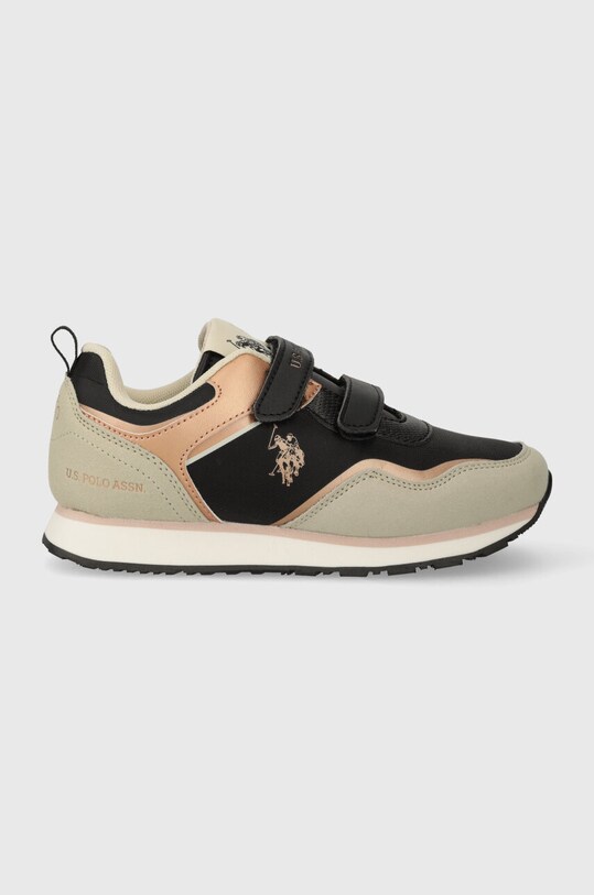 Παιδικά αθλητικά παπούτσια U.S. Polo Assn. συνθετικό μαύρο NOBIK009B.27.34