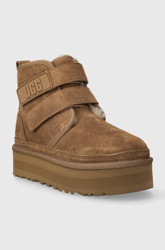 UGG śniegowce zamszowe dziecięce K NEUMEL PLATFORM 1130776K beżowy AW23