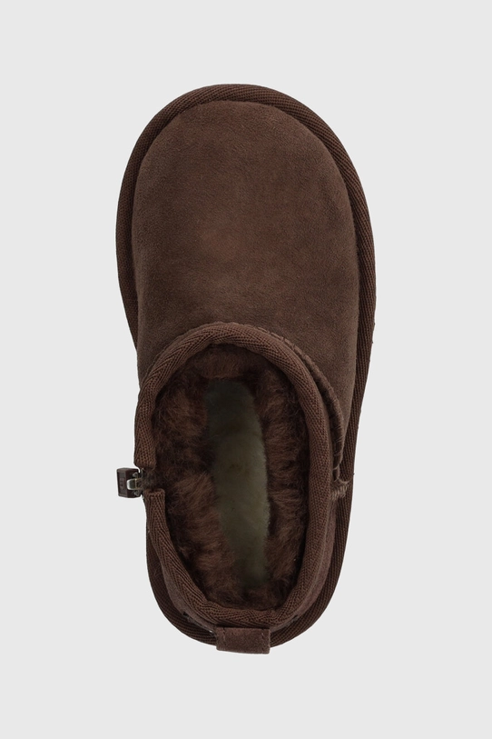 UGG śniegowce zamszowe dziecięce T CLASSIC ULTRA MINI brązowy 1130750T