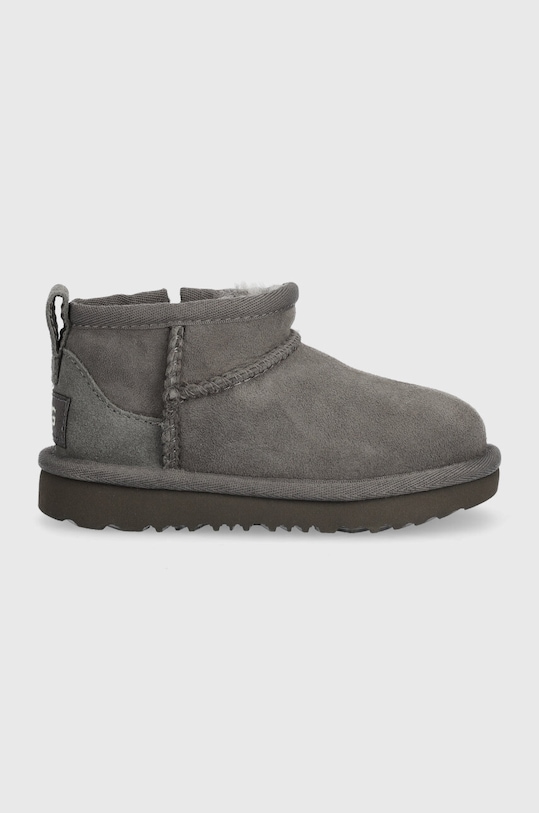 Dětské semišové sněhule UGG T CLASSIC ULTRA MINI zateplené šedá 1130750T