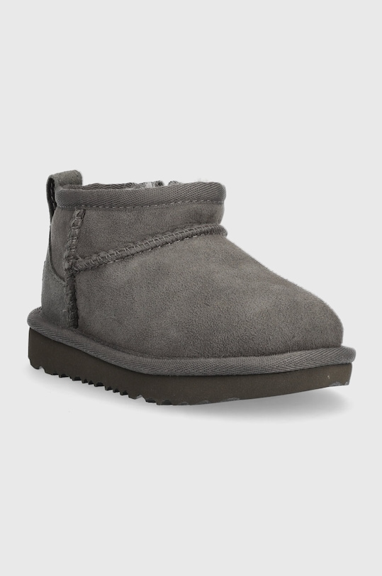 Dětské semišové sněhule UGG T CLASSIC ULTRA MINI 1130750T šedá AA00