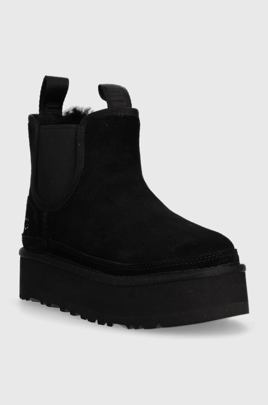 UGG buty zimowe zamszowe dziecięce KIDS NEUMEL PLATFORMLSEA 1143710K czarny AW23