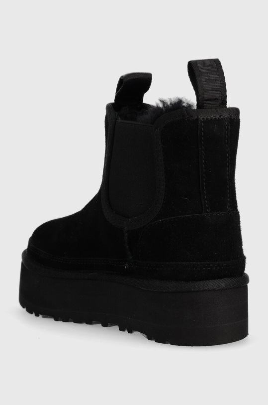 Chłopiec UGG buty zimowe zamszowe dziecięce KIDS NEUMEL PLATFORMLSEA 1143710K czarny
