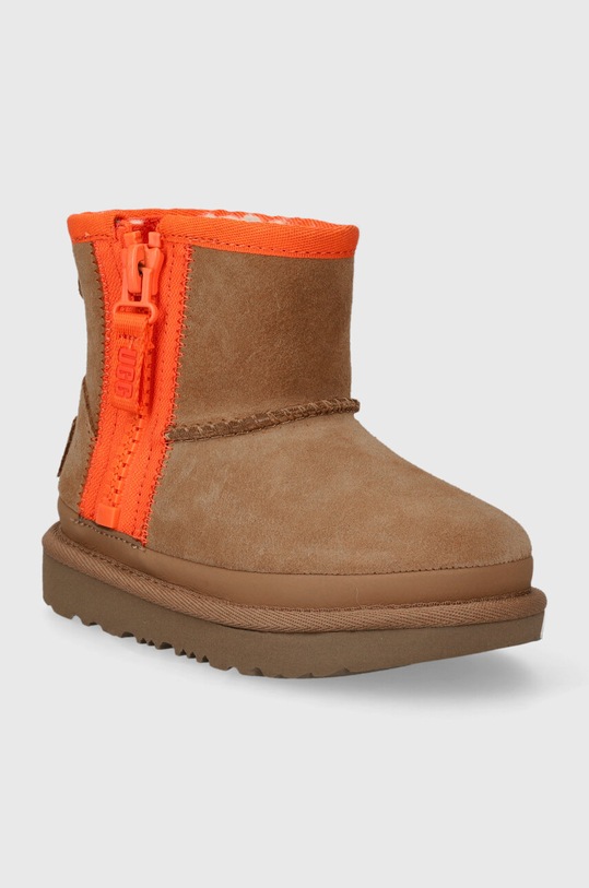 UGG scarpe invernali bambini T CLASSIC MINI ZIPPER TAPE LOGO 1143699T beige AW23