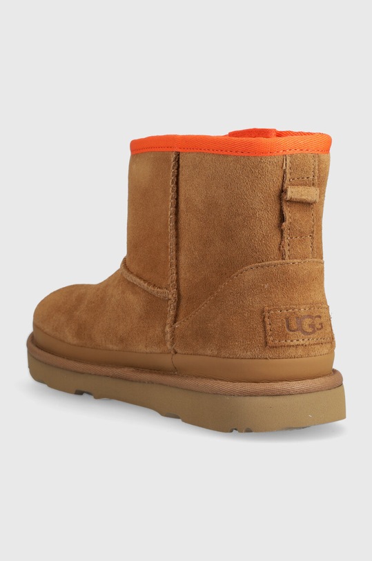 CHLAPEC Dětské semišové sněhule UGG KIDS CLASSIC MINI ZIPPER TAPE L 1143699K béžová