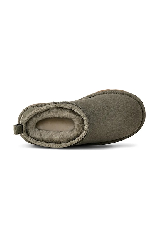 UGG śniegowce zamszowe dziecięce KIDS CLASSIC ULTRA MINI 1130750K zielony