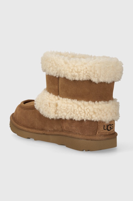 Chłopiec UGG śniegowce zamszowe dziecięce K ULTRA MINI UGG FLUFF 1143701K beżowy