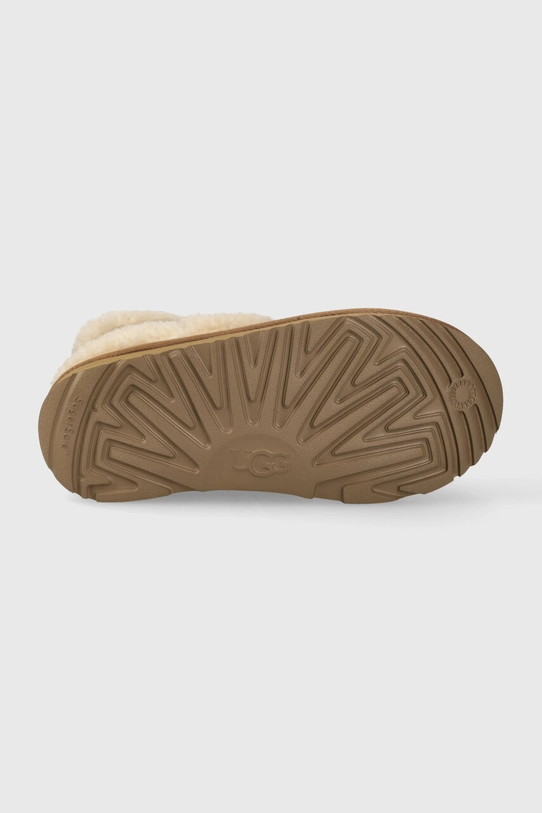 UGG śniegowce zamszowe dziecięce K ULTRA MINI UGG FLUFF 1143701K beżowy