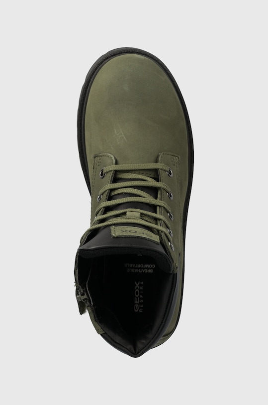 Geox ghete de iarna pentru copii din piele J16FAB 032BC J SHAYLAX verde J16FAB.032BC.36.41