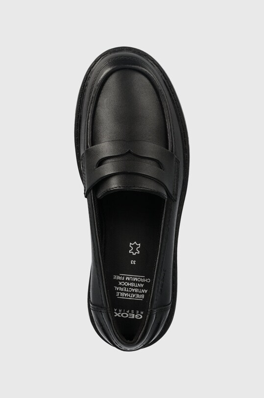 Geox mocasini din piele pentru copii negru J3620C.00043.32.35