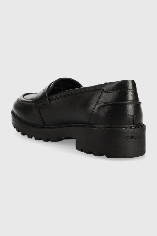 Chlapec Detské kožené mokasíny Geox J3620C.00043.36.41 čierna