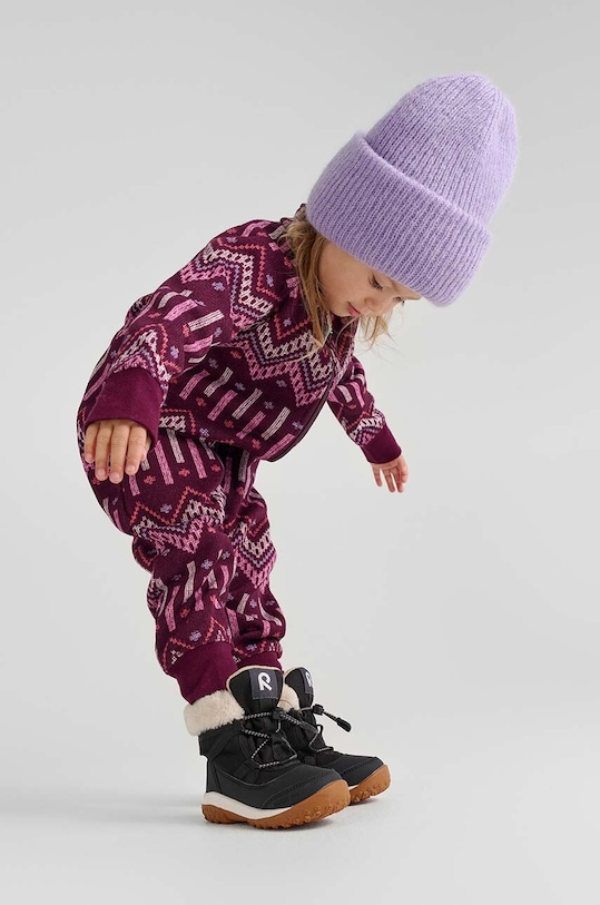 Reima buty zimowe dziecięce 5400035A.9BYX Samooja imitacja skóry licowej czarny 5400035A.9BYX