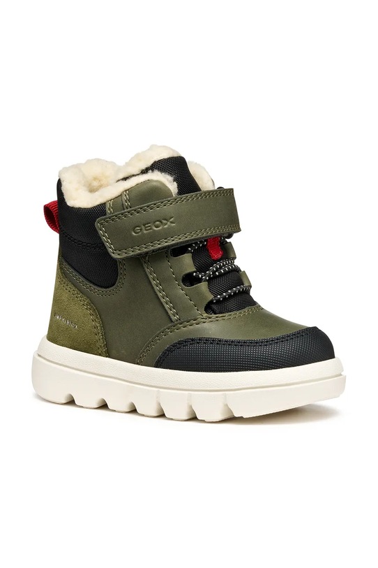 Geox cizme de iarnă pentru copii B365BC 0ME22 B WILLABOOM B AB imitatie de piele verde B365BC.0ME22.20.23