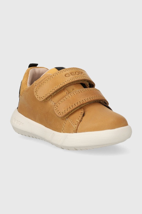 Geox sneakersy skórzane dziecięce B365DC.0CLFU.20.23 brązowy AW23