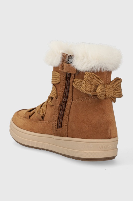 Djevojčice Dječje zimske cipele od brušene kože Geox J36CVA.00022.28.35 smeđa