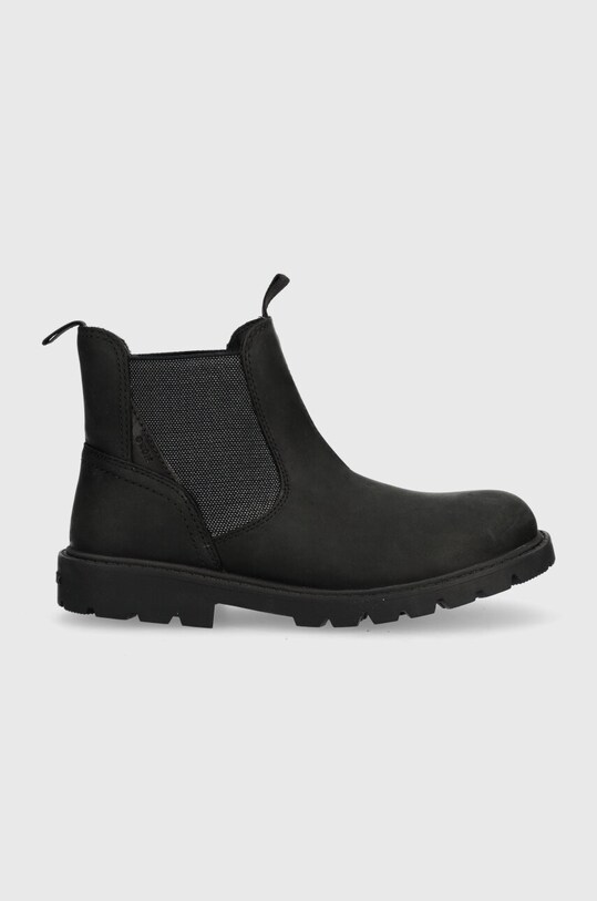 Geox cizme de iarna pentru copii din piele intoarsa J36EXB 00045 J SHAYLAX usor izolat negru J36EXB.00045.32.35