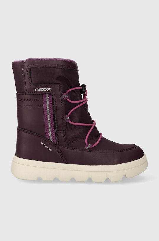 Dječje zimske čizme Geox J36HWC 054FU J WILLABOOM B A imitacija zrnate kože ljubičasta J36HWC.054FU.28.35