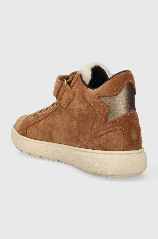 Băieți Geox sneakers de piele întoarsă pentru copii J36HYC 022BH J THELEVEN WPF J36HYC.022BH.36.39 maro