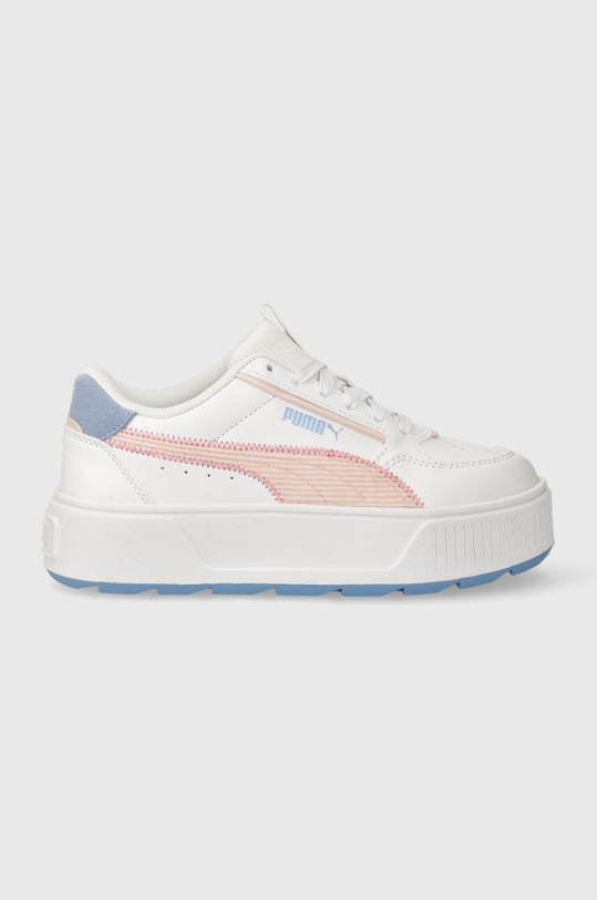 Dětské kožené sneakers boty Puma Karmen Rebelle Corduroy Jr textilní bílá 392641