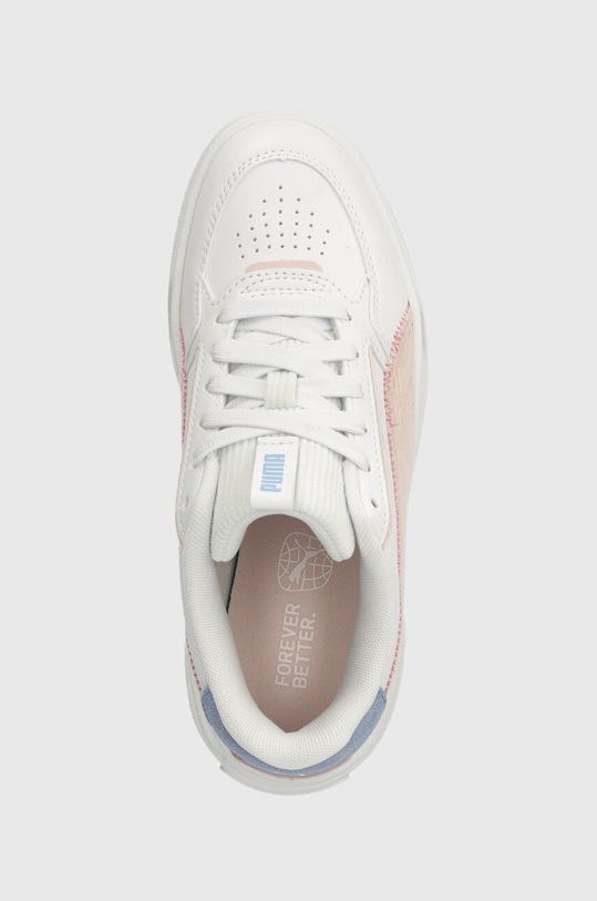 Dětské kožené sneakers boty Puma Karmen Rebelle Corduroy Jr bílá 392641