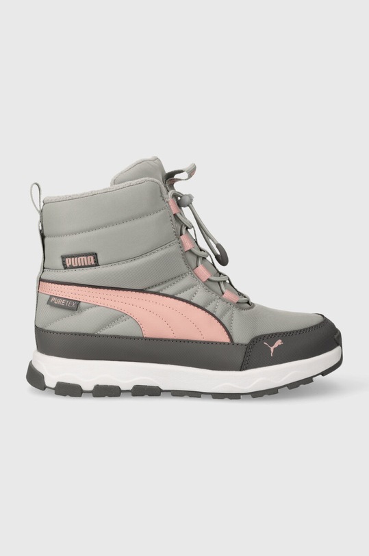 Puma buty zimowe dziecięce Evolve Boot Puretex Jr lekko ocieplane szary 392647