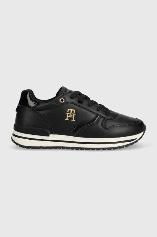 Дитячі кросівки Tommy Hilfiger імітація лицьової шкіри чорний T3A9.32994.30.34