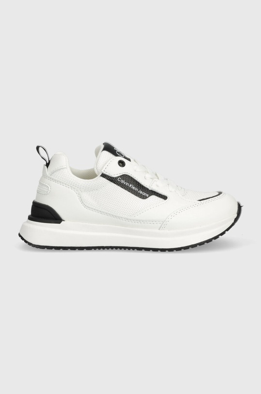 Calvin Klein Jeans sneakersy dziecięce imitacja skóry licowej biały V3B9.80739.30.34
