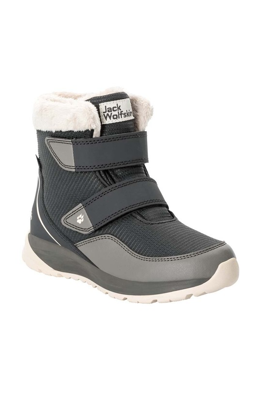 Chłopiec Jack Wolfskin buty zimowe dziecięce POLAR WOLF TEXAPORE MID VC 4036174 szary